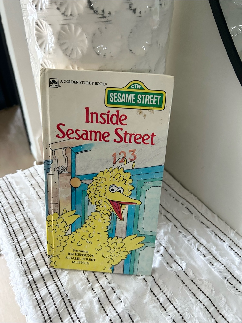 Vintage 1986 Inside Sesame Street Big Bird Hardcover Kids Book Golden Sturdy